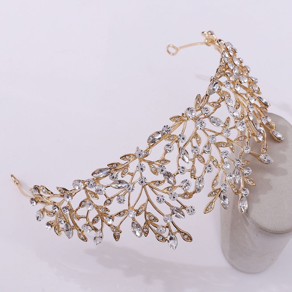 Vintage Rhinestone Headdress Crown Alloy Hair Accessories AMI Cart