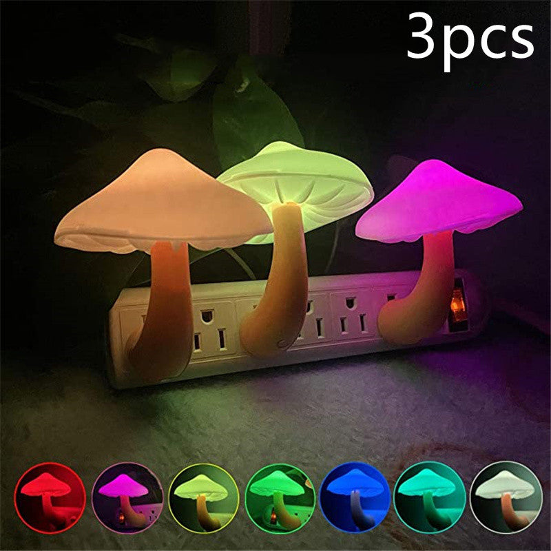 LED Night Light Mushroom Wall Socket Lamp AMI Cart