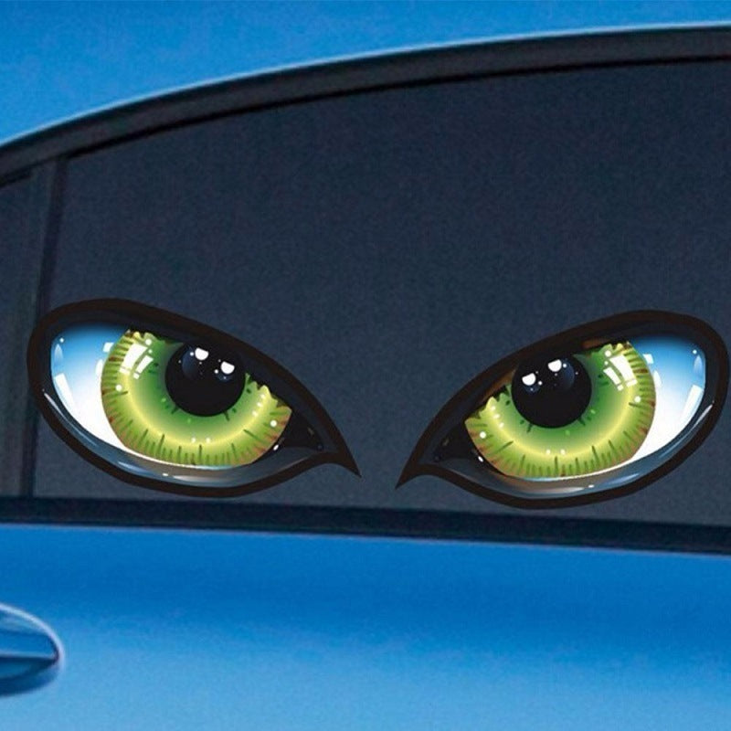 Car Rearview Mirror Eye Car Sticker AMI Cart