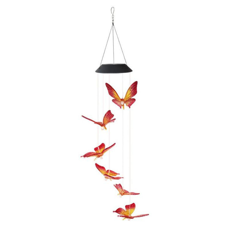 Solar Powered LED Wind Chime Light Hanging Color-Changing AMI Cart