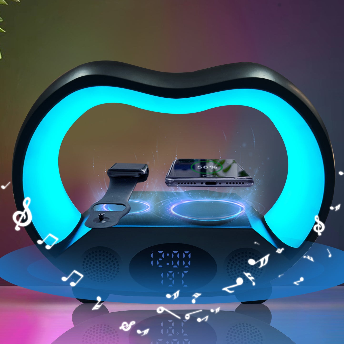 6-in-1 smart LED table lamp combines wireless charging, Bluetooth speaker, AMI Cart