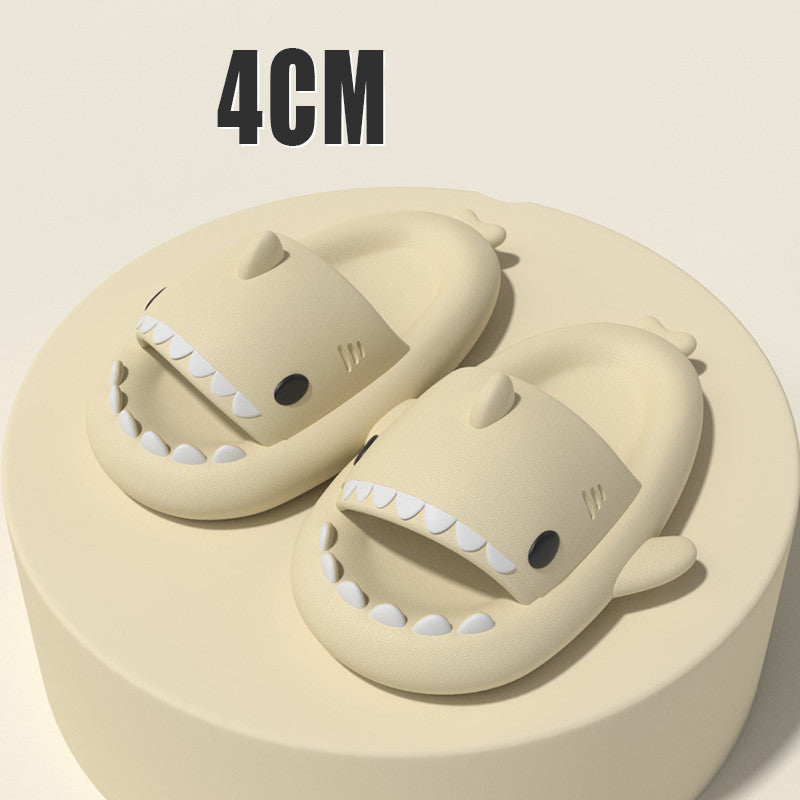 Adult's Slippers Indoor Outdoor Funny Shark Cartoon AMI Cart
