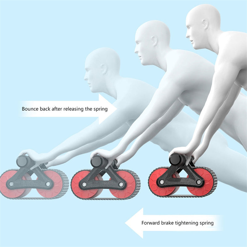 Double Wheel Abdominal Exerciser Women Men AMI Cart