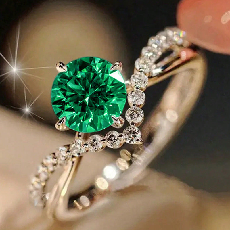 European And American Zircon Couple Ring AMI Cart