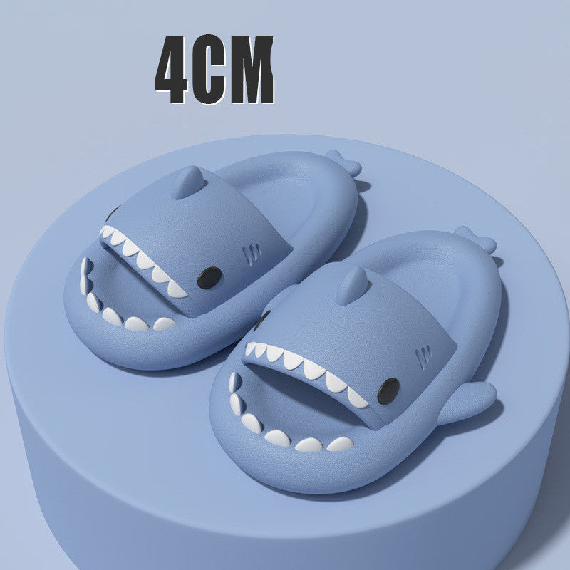 Adult's Slippers Indoor Outdoor Funny Shark Cartoon AMI Cart