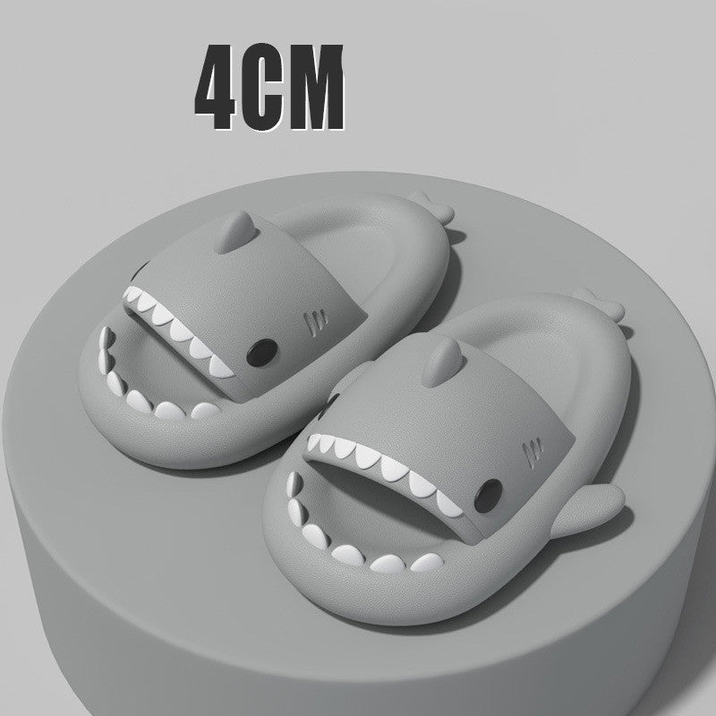 Adult's Slippers Indoor Outdoor Funny Shark Cartoon AMI Cart