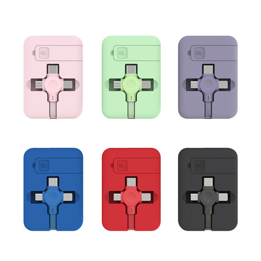 4 In 1 Retractable USB Cable Creative Macron Type C