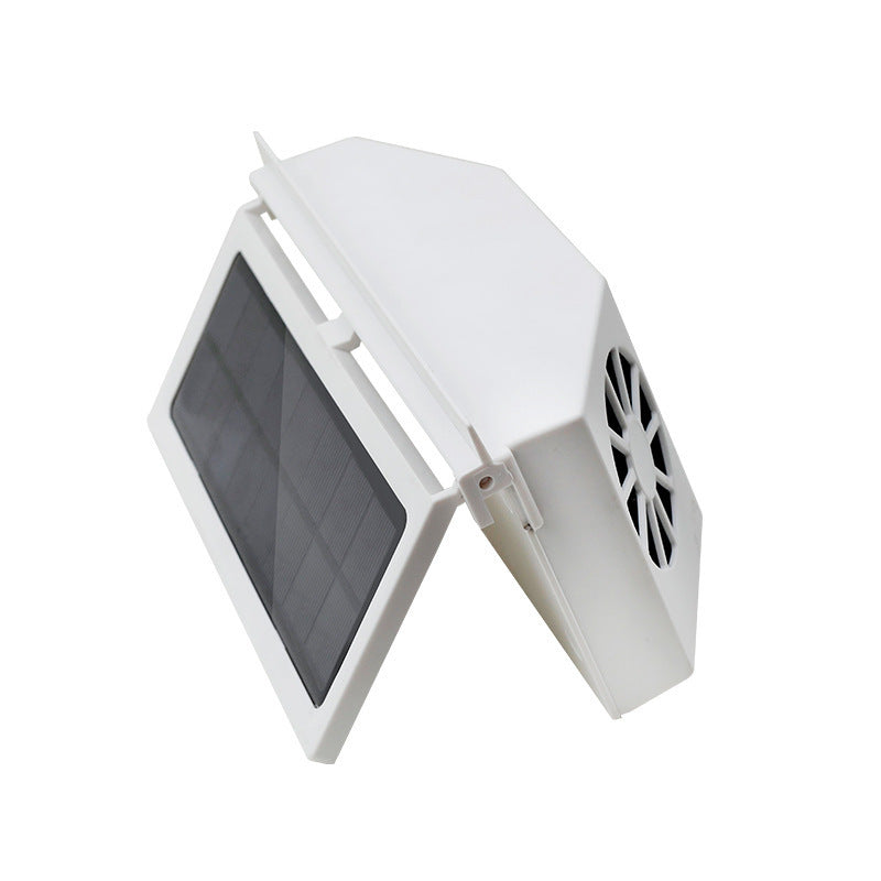 Car Fan Solar Window Sun Powered Car Auto Air Vent Cool Cooling System Radiator Fan Cooling Fan Energy Saving Car Styling Cooler AMI Cart