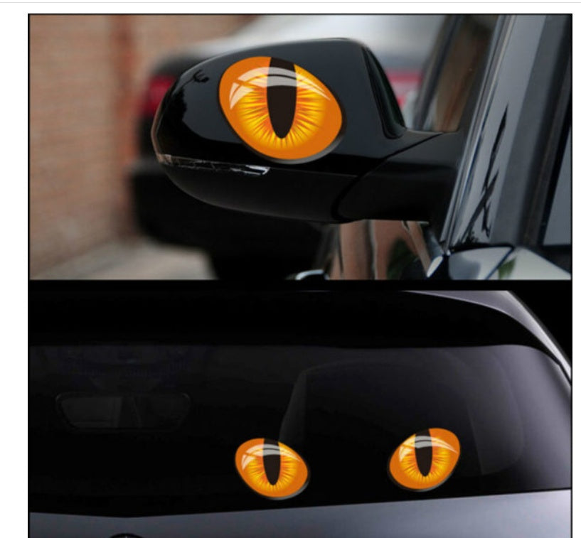 Car Rearview Mirror Eye Car Sticker AMI Cart