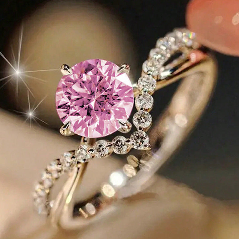 European And American Zircon Couple Ring AMI Cart