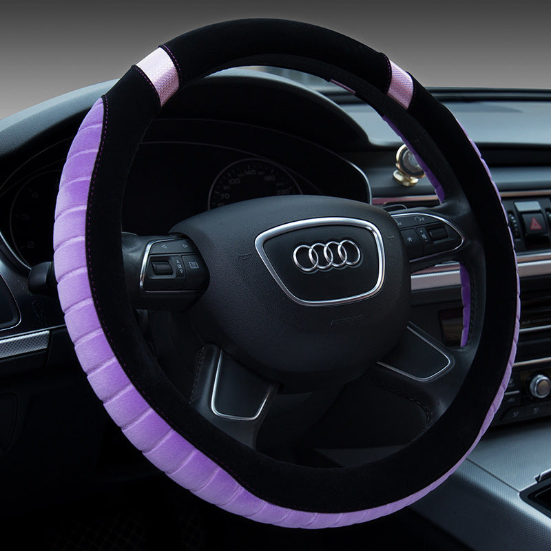 Steering wheel short plush car handle AMI Cart