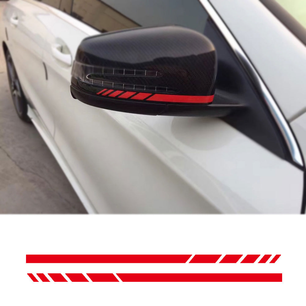Side Mirror Striped Car Sticker AMI Cart