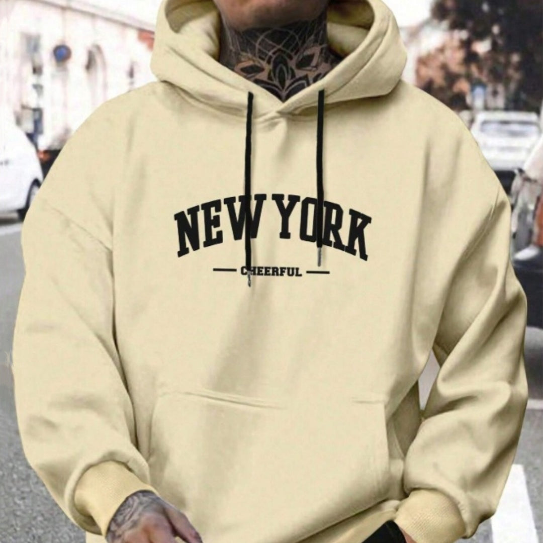 Men's Casual American-style Retro Loose Hooded Sweater AMI Cart