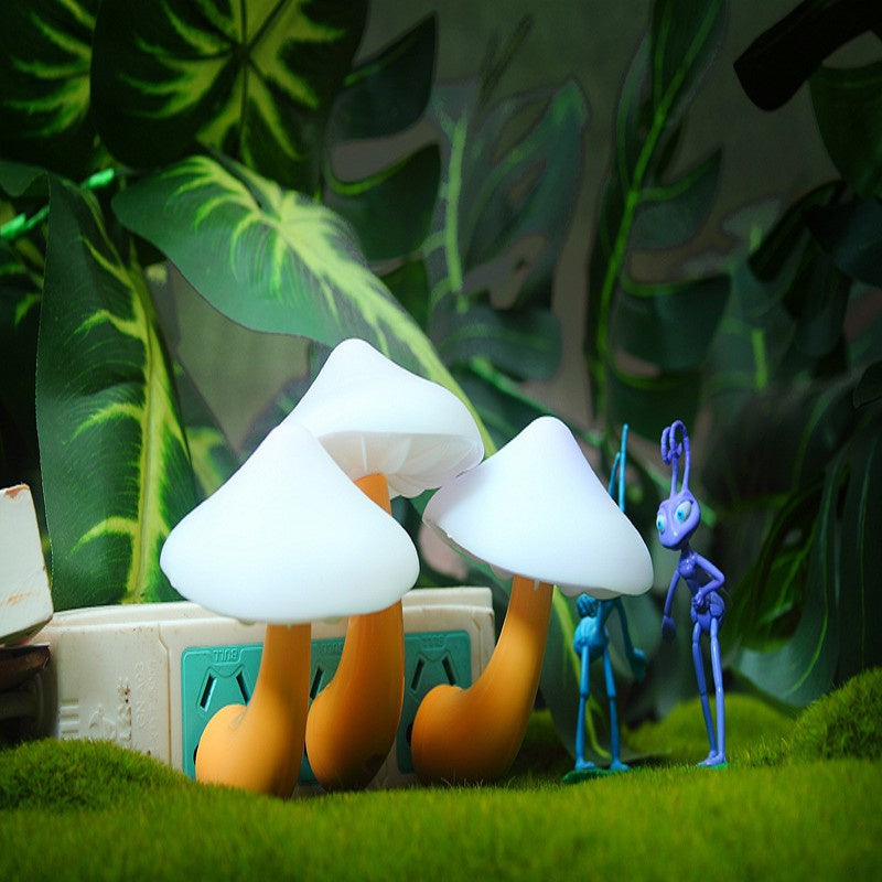 LED Night Light Mushroom Wall Socket Lamp AMI Cart