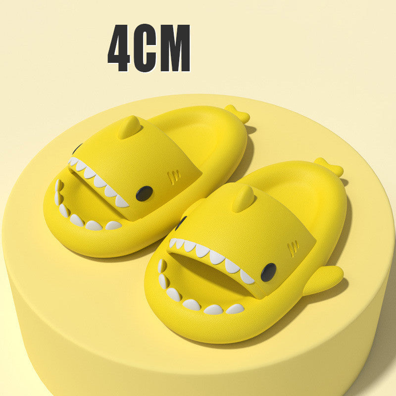 Adult's Slippers Indoor Outdoor Funny Shark Cartoon AMI Cart