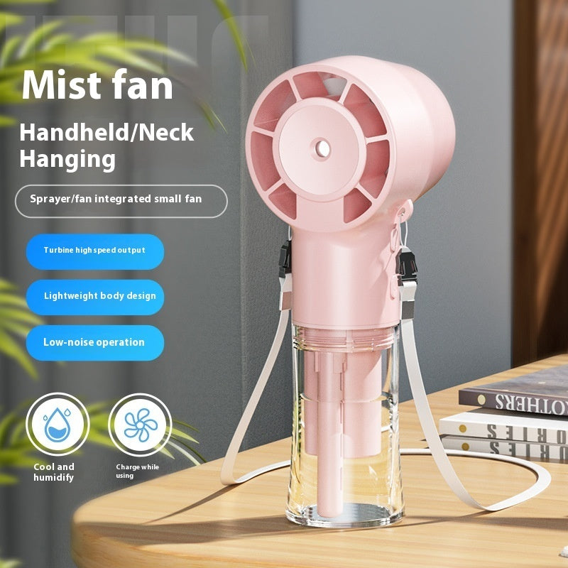 Mini Fan Multifunctional Halter Usb Hand-held Spray Fan AMI Cart