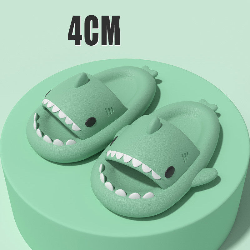 Adult's Slippers Indoor Outdoor Funny Shark Cartoon AMI Cart