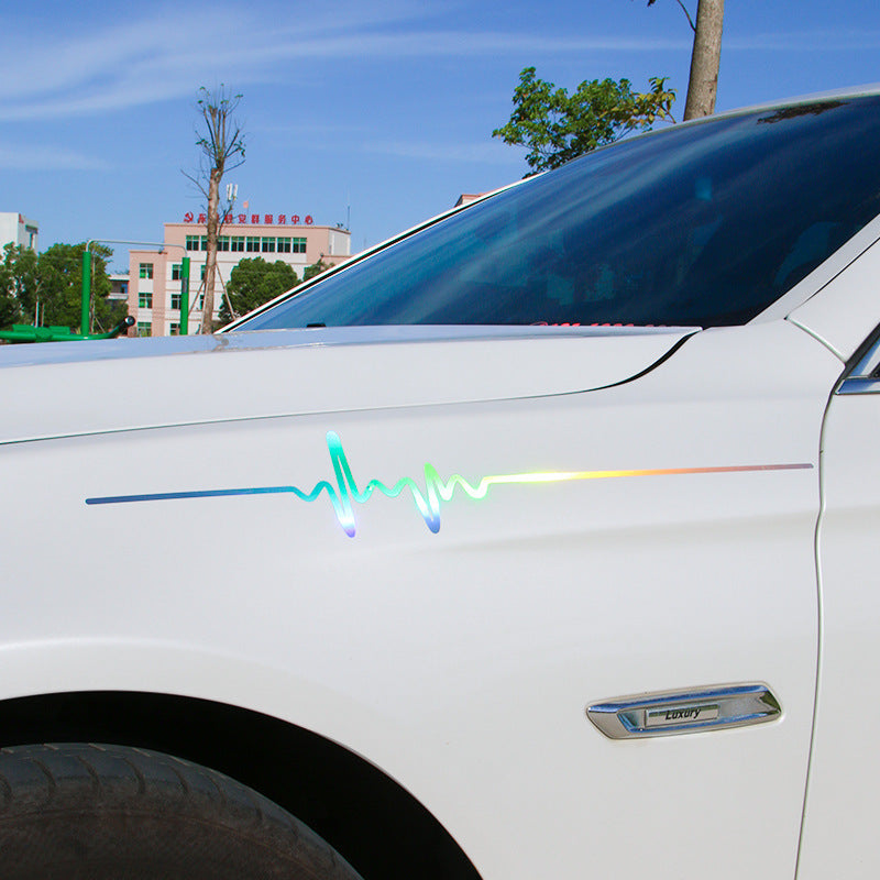 Car Electrocardiogram Creative Sound Wave Chart Car Sticker AMI Cart