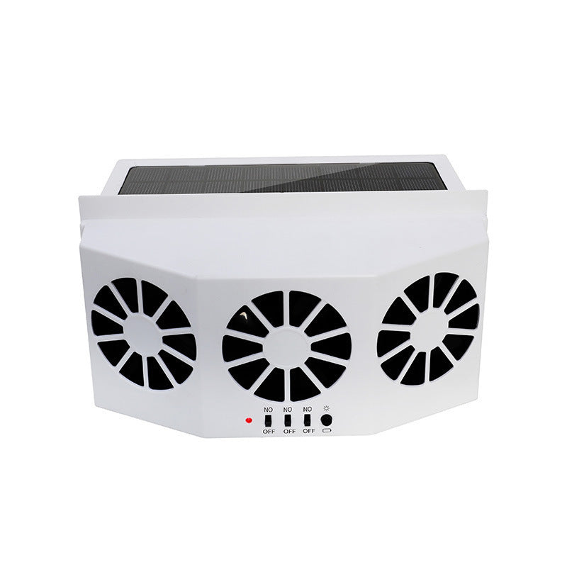 Car Fan Solar Window Sun Powered Car Auto Air Vent Cool Cooling System Radiator Fan Cooling Fan Energy Saving Car Styling Cooler AMI Cart