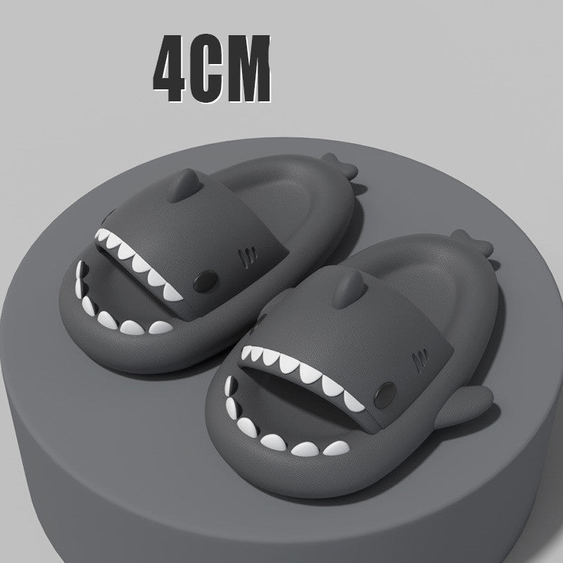 Adult's Slippers Indoor Outdoor Funny Shark Cartoon AMI Cart