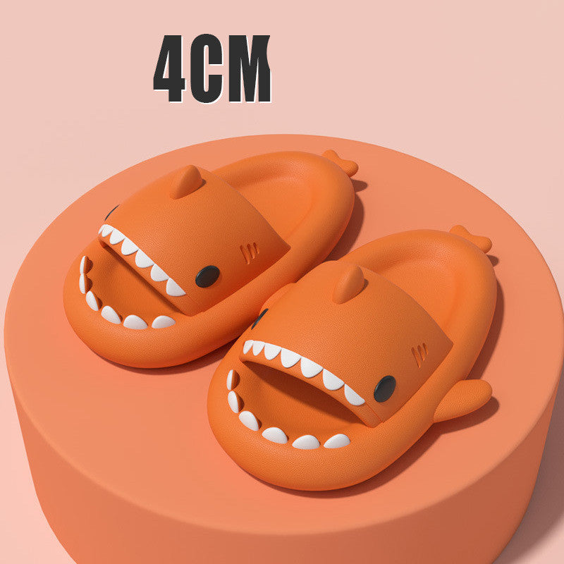 Adult's Slippers Indoor Outdoor Funny Shark Cartoon AMI Cart