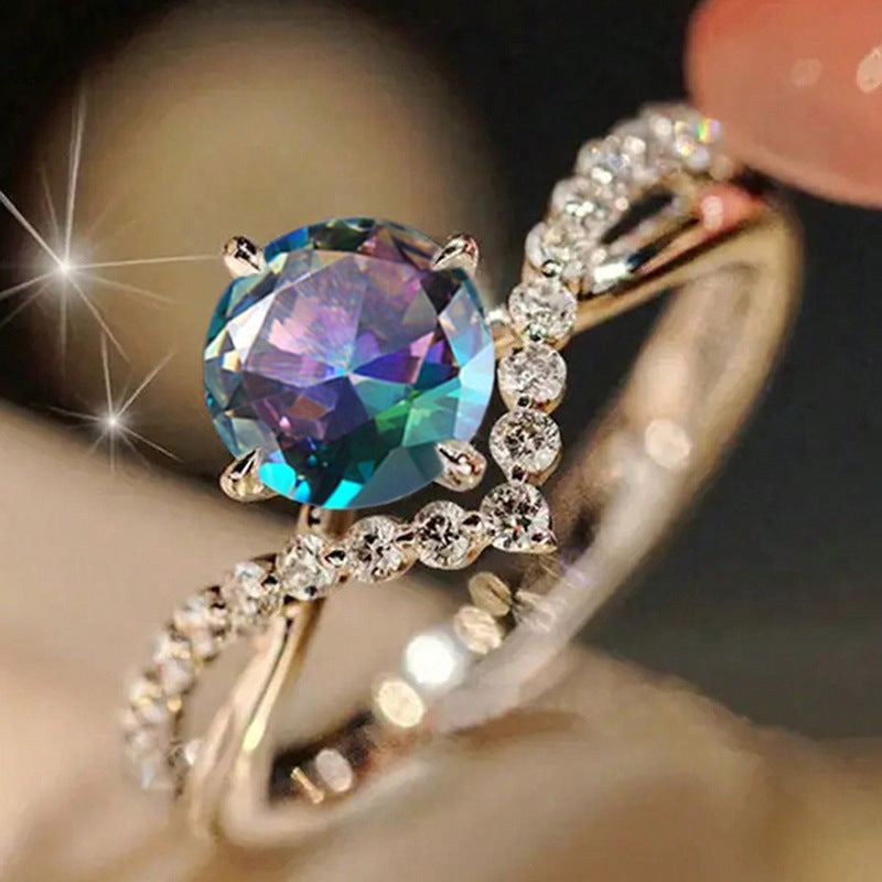 European And American Zircon Couple Ring AMI Cart