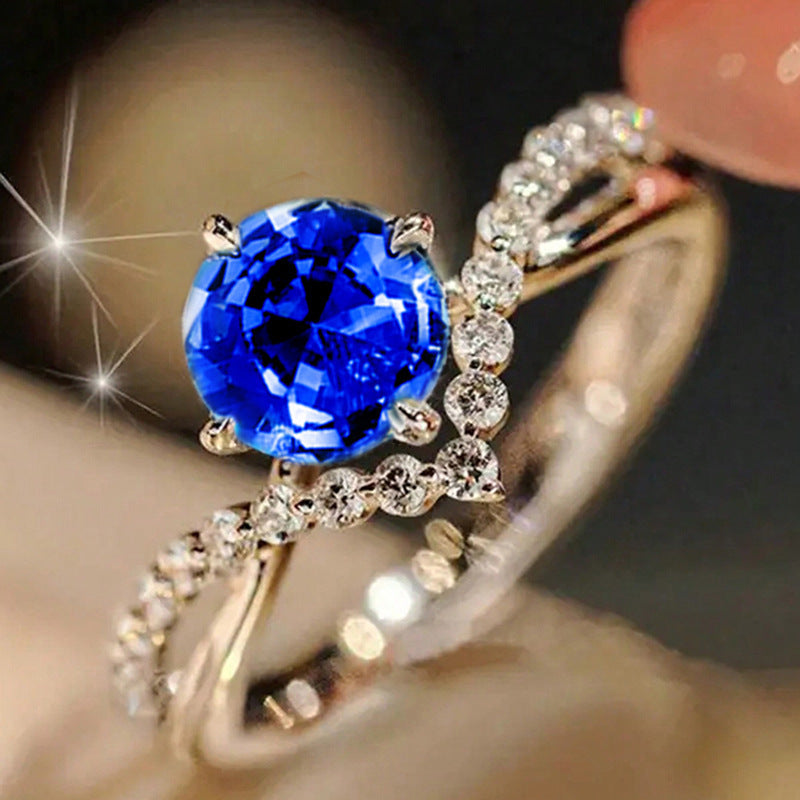 European And American Zircon Couple Ring AMI Cart