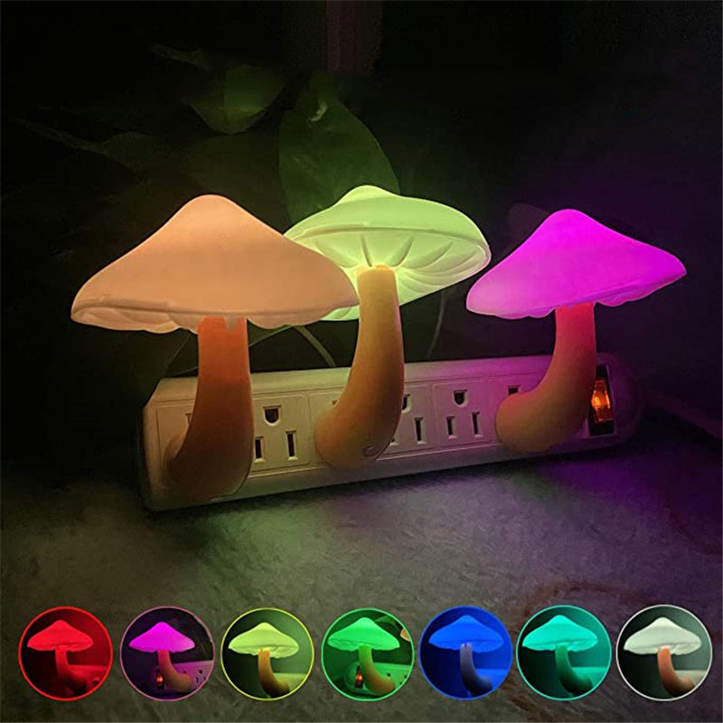 LED Night Light Mushroom Wall Socket Lamp AMI Cart