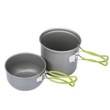 Camping Pots Cookware Set Portable Outdoor Cooking Tableware for Hiking Trekking Picnic Fishing Mountaineering - Chic Cart