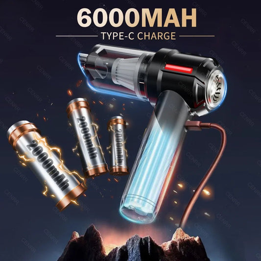CENRR 998000PA Car Vacuum Cleaner Strong Suction Powerful Handheld Wireless Vacuum Cleaner Mini Blower for Home Appliance - Chic Cart