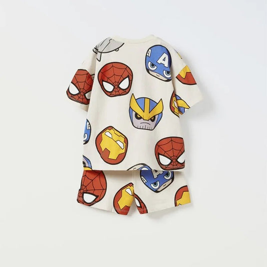 2024 NEW Cartoon Short Sleeved Suit Baby Boys Tracksuit Summer Clothing T-shirt + Shorts Kids 2 Piece Set Children's Wear Outfit - Chic Cart