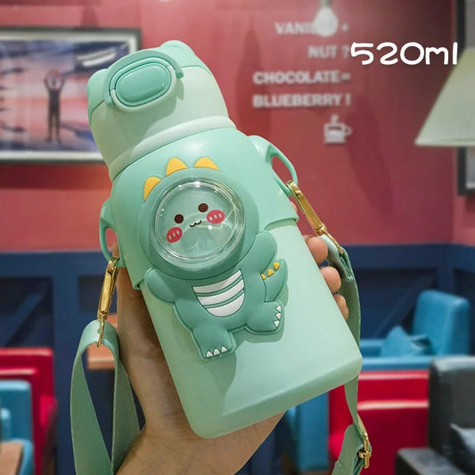 GIANXI Children Thermos Mug Stainless Steel Leak - Proof Vacuum Flask With Straw Cartoon Thermal Water Bottle Thermocup Drinkware - Chic Cart