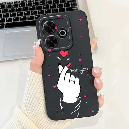 For Xiaomi Redmi 13 4G Case Cute Daisy Love Heart Milk Cow Girls Painted Soft Silicone Matte Cover For Xiaomi Redmi13 2024 Funda - Chic Cart