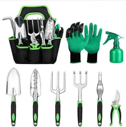 Garden Supplies 9-piece Aluminum Alloy Set, Silicone