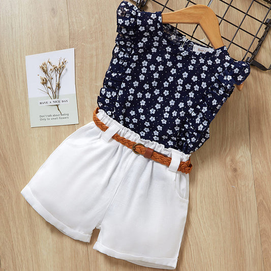 Girls Clothes For Baby Girl Kids T-Shirt Shorts Suit