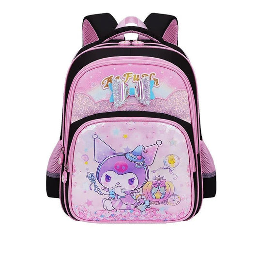 Kuromi Girls Anime Waterproof Backpack, Large Capacity & Durable Melody School Bag, Multiple Pockets, Travel Outdoor Casual Bag - Chic Cart
