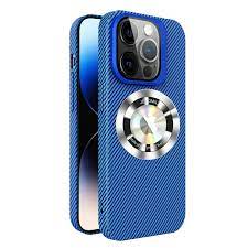 Luxury 3D Carbon Fiber Textured Plating Leather Phone Case For iPhone 16 15 14 13 Pro Max Plus Alloy Metal Lens Shockproof Cover - Chic Cart