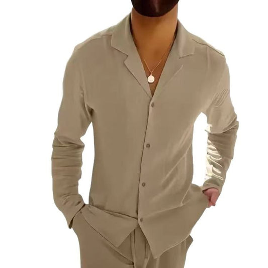 Men's Coat Button Cardigan Slim Lapel Sports Casual