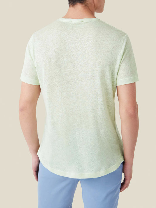 Men's T Shirts Light Green Color Short Sleeve Soft Crew Neck