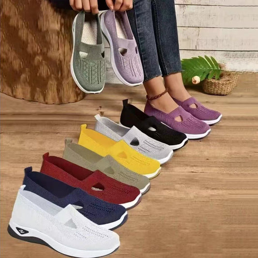 Middle-aged And Elderly Mom Shoes Soft Bottom Casual Mesh Shoes