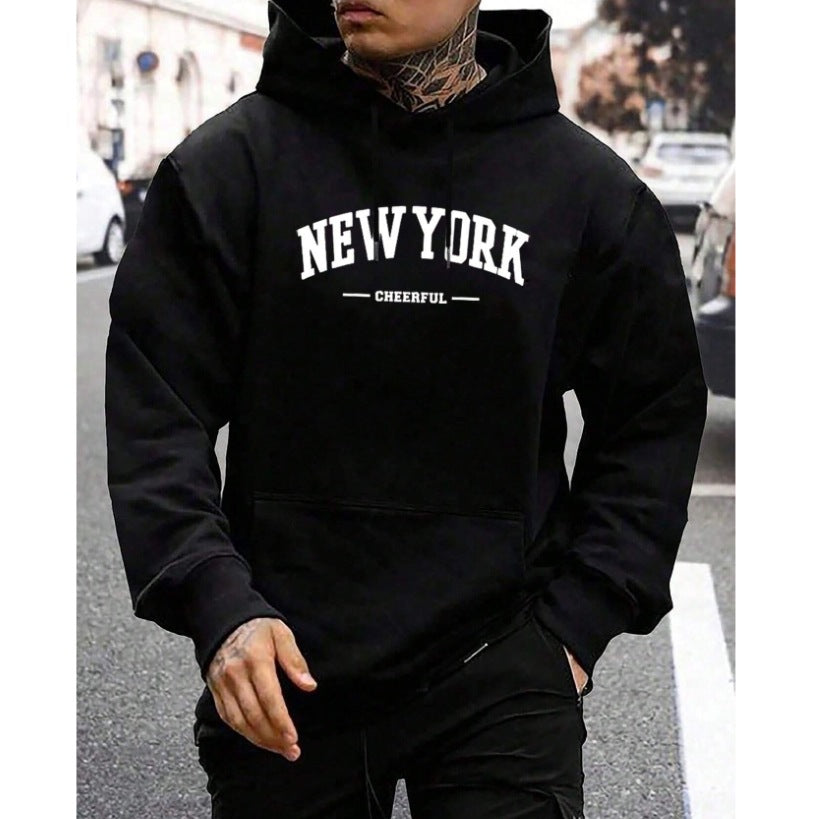 Men's Casual American-style Retro Loose Hooded Sweater AMI Cart