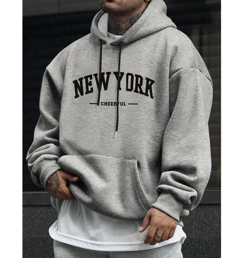 Men's Casual American-style Retro Loose Hooded Sweater AMI Cart