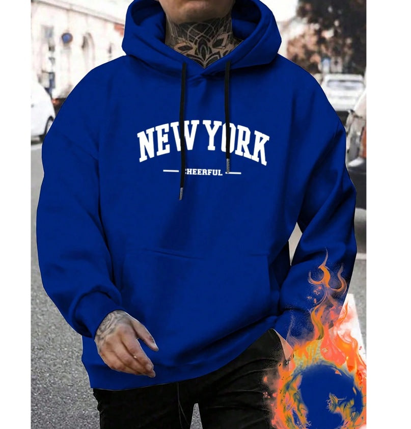 Men's Casual American-style Retro Loose Hooded Sweater AMI Cart