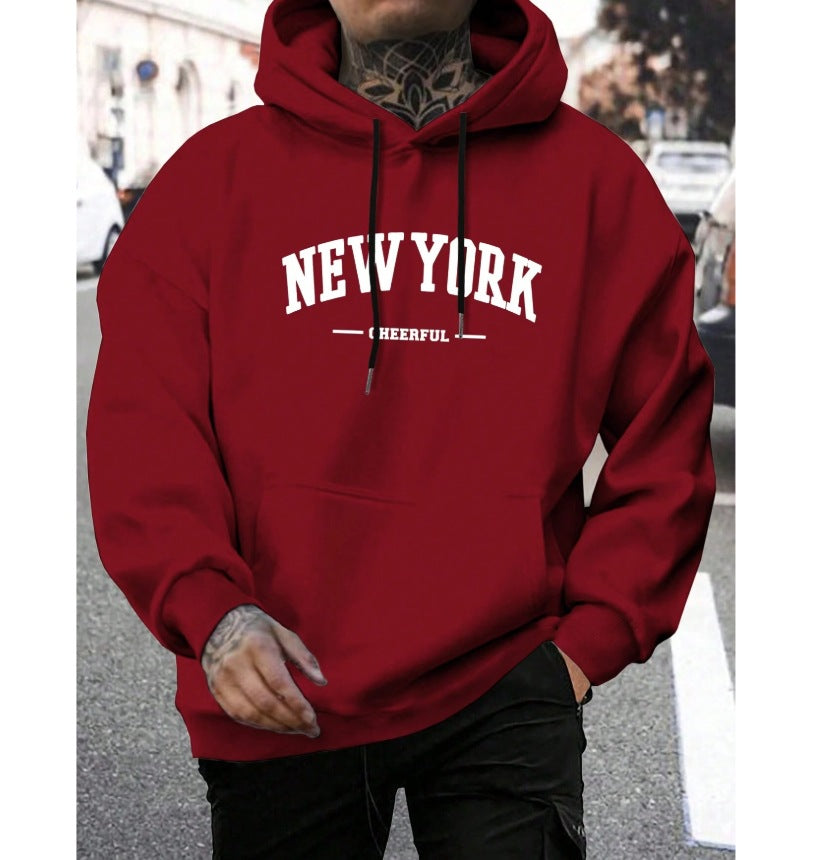 Men's Casual American-style Retro Loose Hooded Sweater AMI Cart