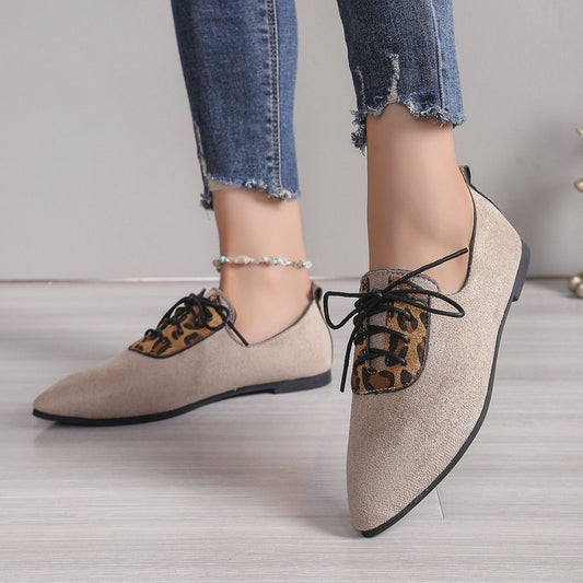 Plus Size Leopard Print Pumps Female Pointed Toe