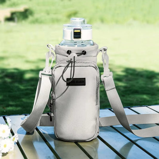 Portable Water Bottle Bag with Adjustable Shoulder Strap