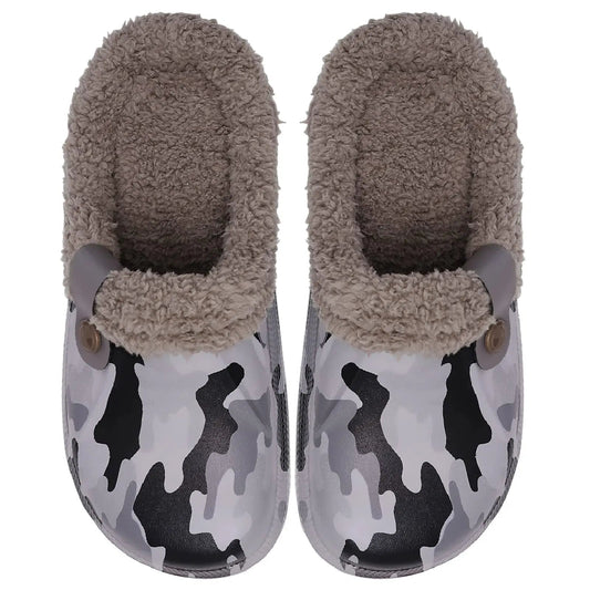 Shevalues Plush Fur Clogs Slippers For Women Men Winter Soft Furry Slippers Waterproof Garden Shoes Multi - Use Indoor Home Shoes - Chic Cart