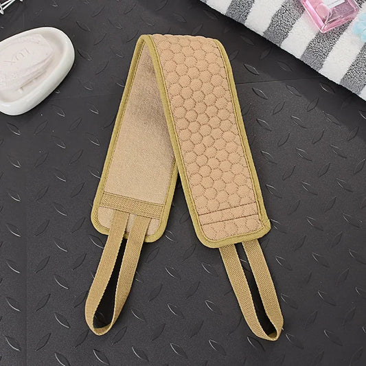 Shower Exfoliating Back Scrubber Bath Belt Towel Ball Glove Deep Mud Clean Korean Body Washcloth Japanese Rear Scrub Pull Strap - Chic Cart