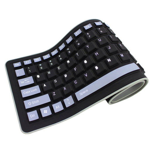 Silica Gel Foldable Curved Keyboard Silent