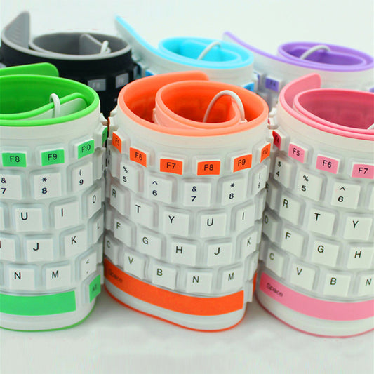 Silica Gel Foldable Curved Keyboard Silent